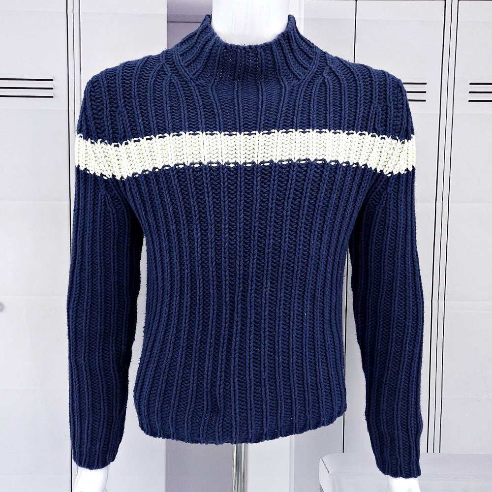 GAP SWEATER Vintage HEAVY Knit Toronto Maple Leafs HOCKEY Sz Large